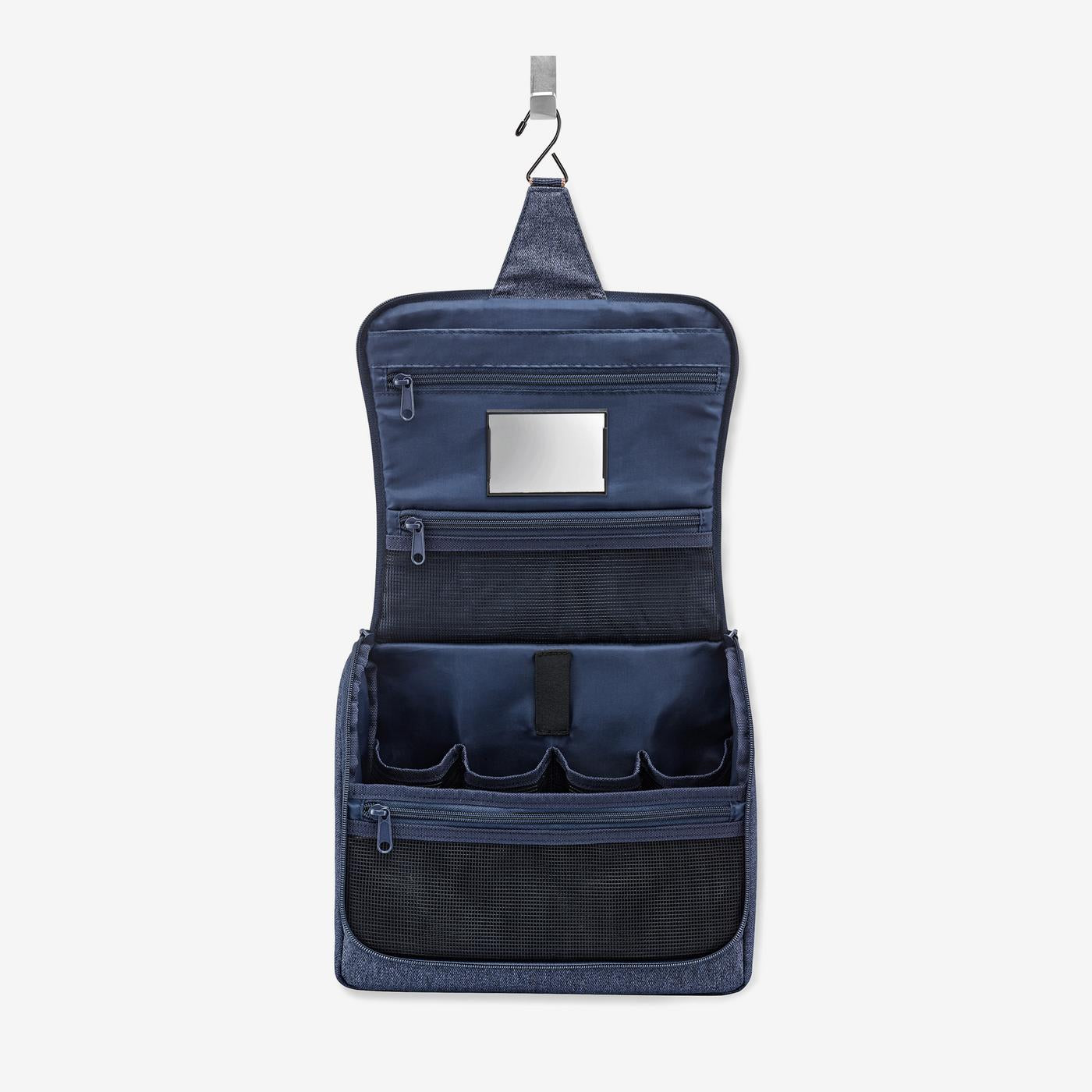 toiletbag XL herringbone dark blue - Image 3