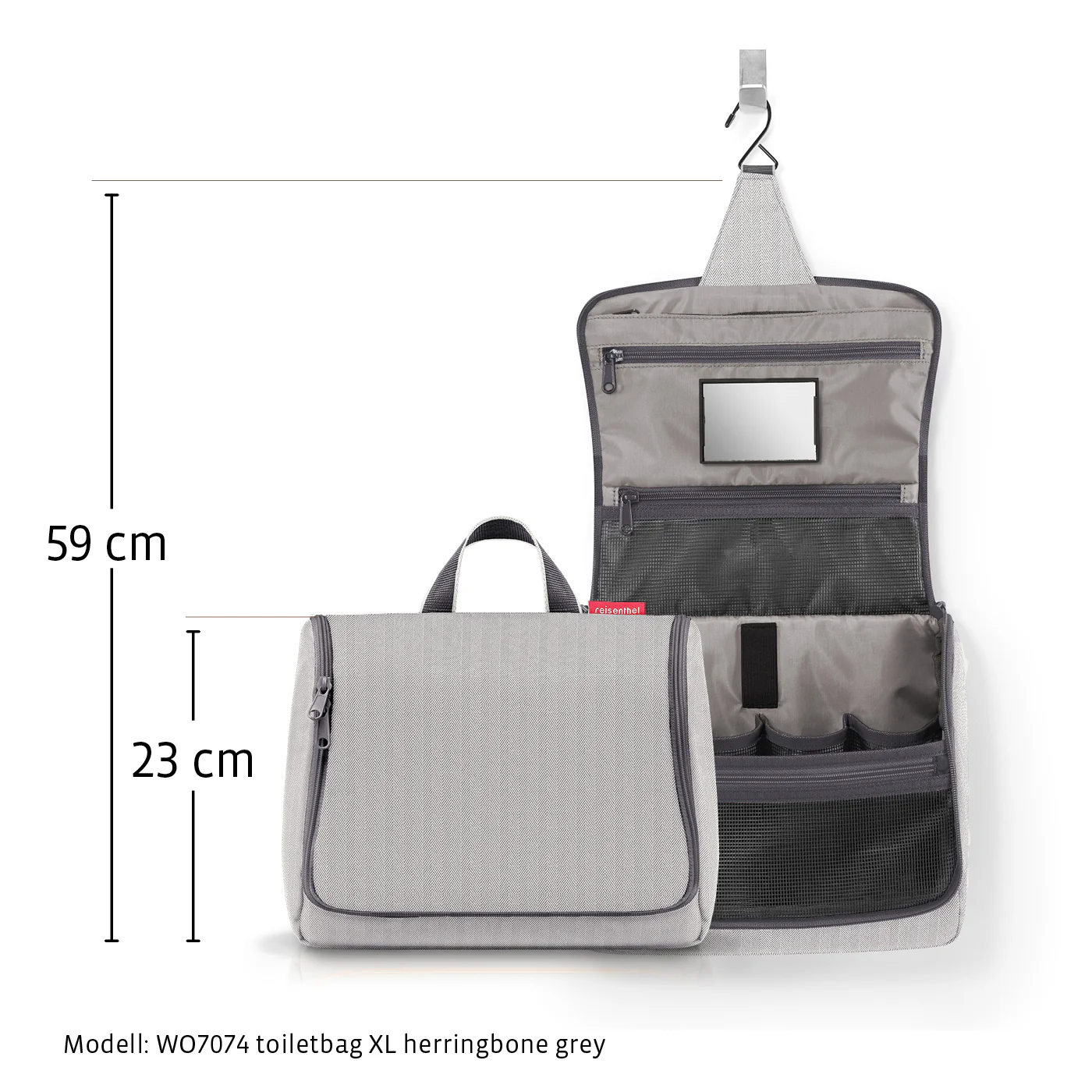toiletbag XL smiley grey - Image 6